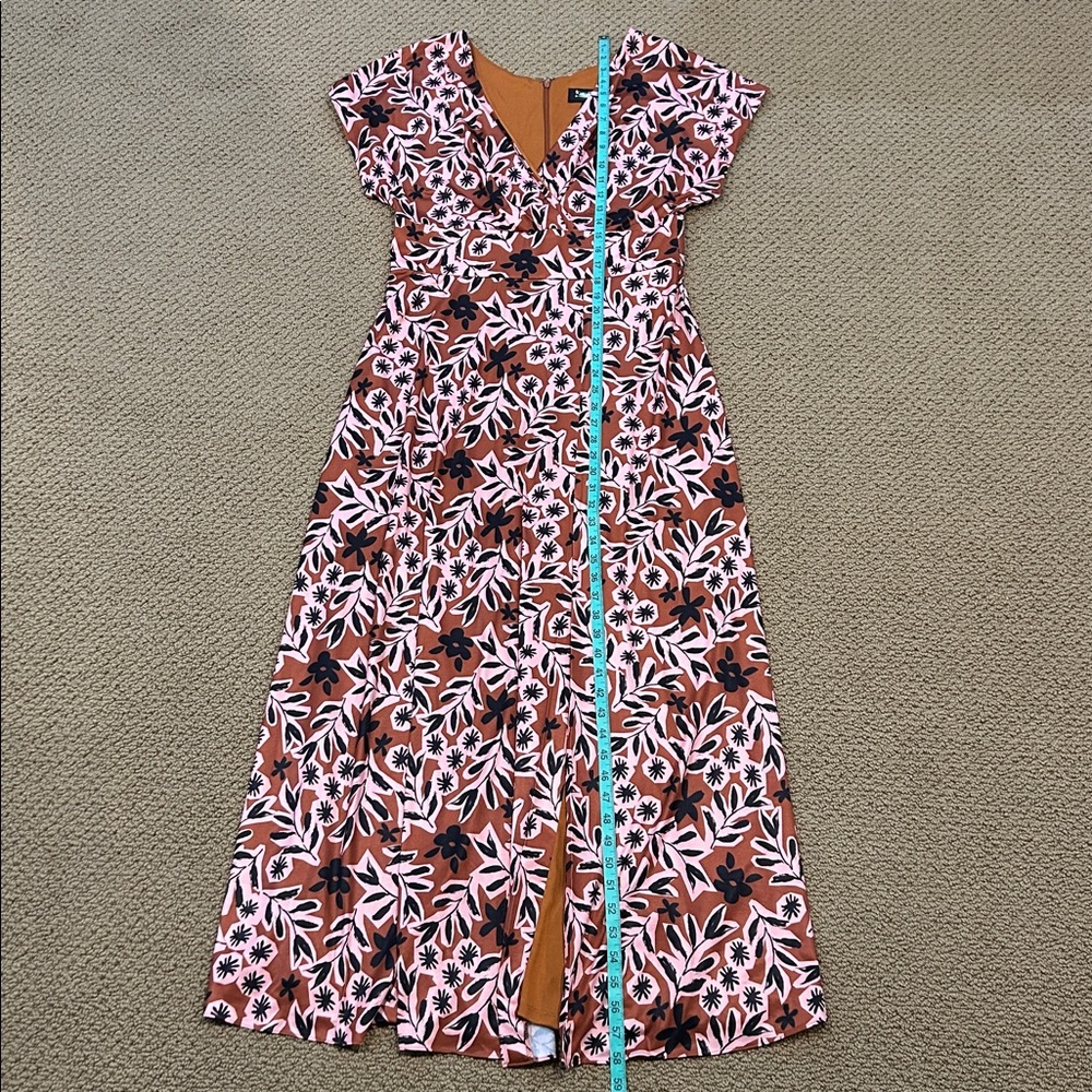 Alexia Admor Brielle Maxi Dress Large Pink Brown Multi Floral Wedding Formal - Picture 15 of 16